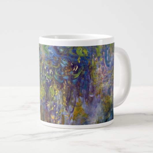 Wisteria (rechte Hälfte) von Claude Monet Jumbo-Tasse (Vorderseite Rechts)