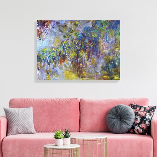 Wisteria (rechte Hälfte) von Claude Monet Leinwanddruck (Insitu (Wohnzimmer))