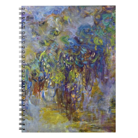 Wisteria (rechte Hälfte) von Claude Monet Notizblock (Vorderseite)