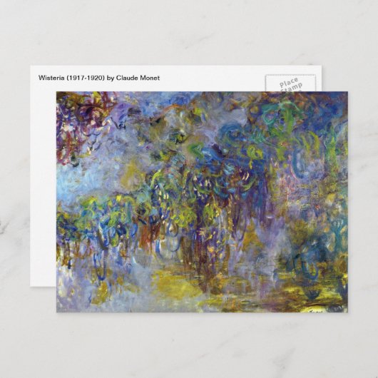 Wisteria (rechte Hälfte) von Claude Monet Postkarte (Vorne/Hinten)