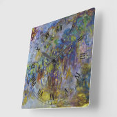 Wisteria (rechte Hälfte) von Claude Monet Quadratische Wanduhr (Winkel)