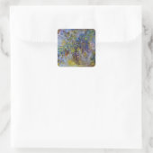 Wisteria (rechte Hälfte) von Claude Monet Quadratischer Aufkleber (Tasche)