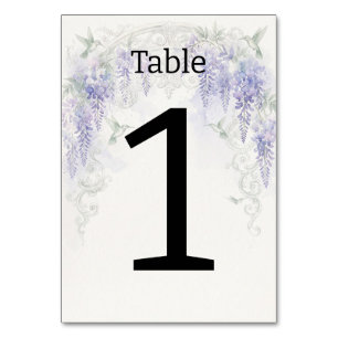 Wisteria Regency Grandeur Romantisch Tischnummer