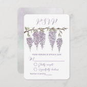 Wisteria Response Card RSVP Karte (Vorne/Hinten)