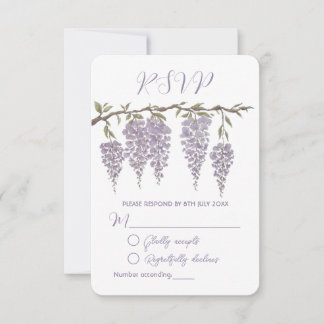 Wisteria Response Card RSVP Karte