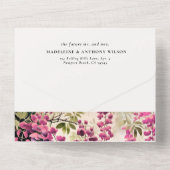 Wisteria Romantic Garden Party All In One Einladung (Rückseite)