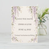 Wisteria Save the Date (Stehend Vorderseite)