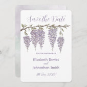 Wisteria Save the Date Card (Vorne/Hinten)