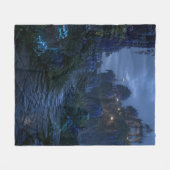 Wisteria Schwebender Pavillon Fleece Decke (Vorderseite (Horizontal))