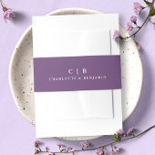 Wisteria Simple Lila Wedding Einladungsbanderole