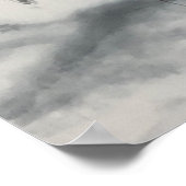 Wisteria Sumi e print Poster (Ecke)