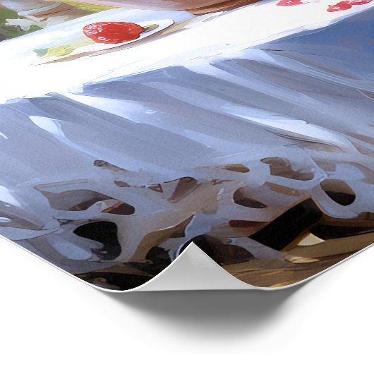 Wisteria Terrace | AI Poster (Ecke)