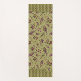 Wisteria Tossed Blume Mit Monogramm Yogamatte