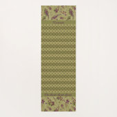 Wisteria Tossed Blume Mit Monogramm Yogamatte (Rückseite)