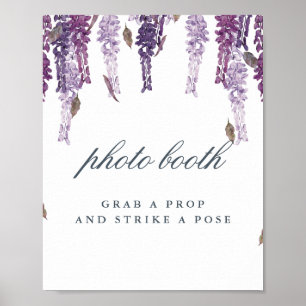 Wisteria-Träume Fotobox Hochzeitsschild Poster