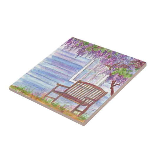 Wisteria Tree Garden Fliese (Seite)