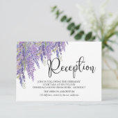 Wisteria tree Pastel Wedeption Begleitkarte (Stehend Vorderseite)