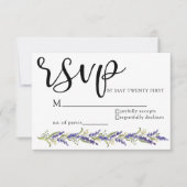 Wisteria tree watercolor lila Wedding RSVP (Vorderseite)