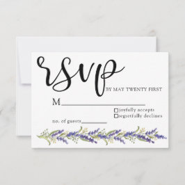 Wisteria tree watercolor lila Wedding RSVP Karte