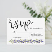 Wisteria tree watercolor lila Wedding RSVP Karte (Stehend Vorderseite)