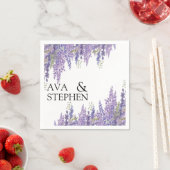 Wisteria Tree Wedding Names Napkin Serviette (Beispiel)