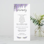 Wisteria Tree Wedding Program Programm (Stehend Vorderseite)