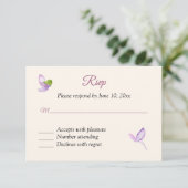 Wisteria UAWG Response Card RSVP Karte (Stehend Vorderseite)