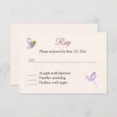 Wisteria UAWG Response Card RSVP Karte (Vorne/Hinten)