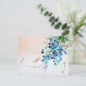 Wisteria und Butterfly, Watanabe Seitei Postkarte (Stehend Vorderseite)