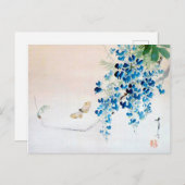 Wisteria und Butterfly, Watanabe Seitei Postkarte (Vorne/Hinten)