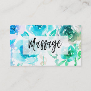 ** Wisteria und Rose Blume MASSAGE Visitenkarte