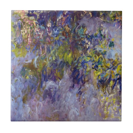Wisteria (verlassen Hälfte) von Claude Monet Fliese (Vorderseite)