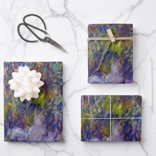 Wisteria (verlassen Hälfte) von Claude Monet Geschenkpapier Set (Vorderseite)
