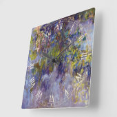 Wisteria (verlassen Hälfte) von Claude Monet Quadratische Wanduhr (Winkel)