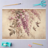 Wisteria Vine Pink Blume Decoupage Seidenpapier (Basteln)