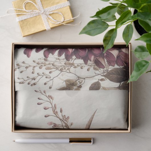 Wisteria Vine Pink Blume Decoupage Seidenpapier (Geschenk)