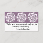 Wisteria Visitenkarte (Rückseite)