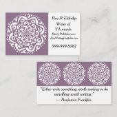 Wisteria Visitenkarte (Vorne/Hinten)