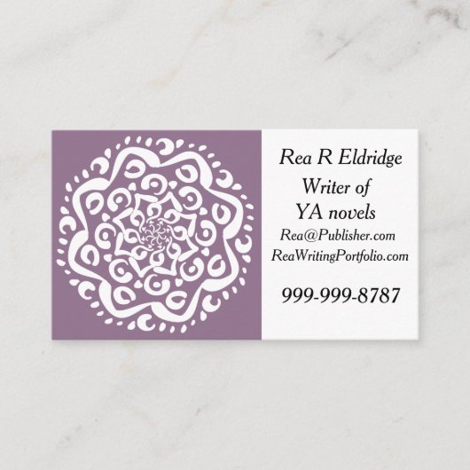 Wisteria Visitenkarte (Vorderseite)