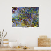 Wisteria von Claude Monet Poster (Küche)