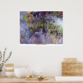 Wisteria von Claude Monet Poster (Küche)