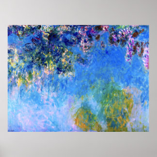 Wisteria von Impressionist Claude Monet Poster