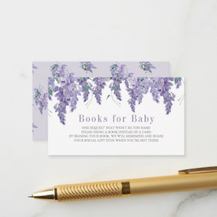 Wisteria Watercolor Baby Showbücher für Kinder Begleitkarte