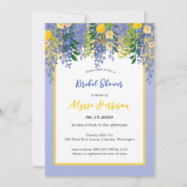 Wisteria Watercolor Brautparty Einladung