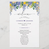 Wisteria Watercolor Floral Wedding Program (Vorderseite)