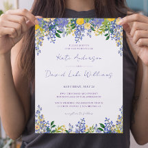 Wisteria Watercolor Lavender Blue Floral Wedding