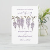 Wisteria Wedding Einladung (Stehend Vorderseite)