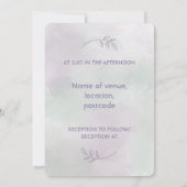 Wisteria Wedding Einladung (Rückseite)