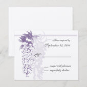 Wisteria Wedding/Response RSVP Karte (Vorne/Hinten)
