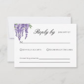 Wisteria Wedding RSVP Card (Vorderseite)